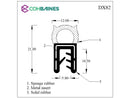 FLEXIBLE SELF GRIP RUBBER - TOP SEAL - 1.6MM TO 3MM PANELS DX82