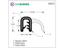 FLEXIBLE SELF GRIP RUBBER SIDE TAIL SEAL 1.6MM TO 3MM PANELS DX73