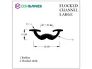 LARGE FLOCKED CHANNEL FLOCKCHNLARGE