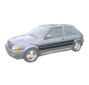 FORD FIESTA MK3 RS TURBO GREEN SIDE MOULDINGS SET