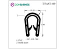 TITANFAST PVC SELF GRIP EDGING STRIP - BLACK T/FAST100BLK
