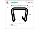 TITANFAST PVC SELF GRIP EDGING STRIP - BLACK T/FAST105BLK