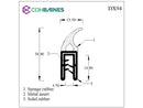 FLEXIBLE SELF GRIP RUBBER TOP SEAL- 1.6MM TO 3MM PANELS DX94