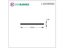 RECTANGULAR RUBBER STRIP 1.6MM X 38MM 1.6X38PFRS