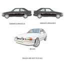 FORD ESCORT MK4 XR3i RED SIDE DOOR MOULDINGS AND BUMPER TRIM SET
