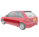 FORD FIESTA XR2i BLUE SIDE DOOR MOULDINGS SET WITH BLUE INSERT