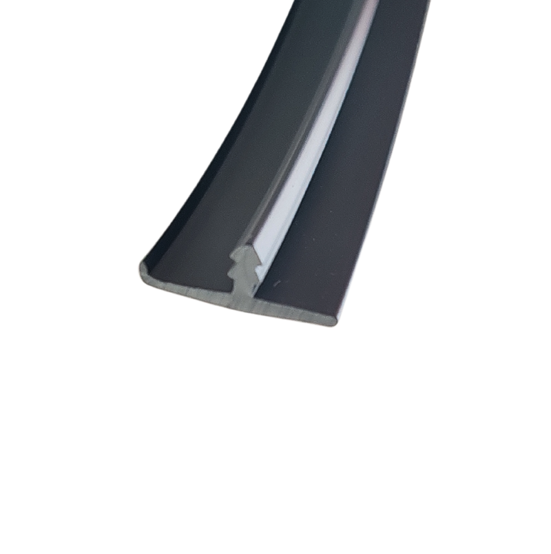 ST01-CHARCOAL GREY KNOCK ON TRIM SINGLE LIP 18MM