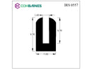 U CHANNEL - 1.6MM X 6.5MM INSIDE 1.7MM WALL IRS0557