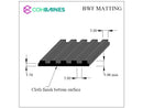 RUBBER MATTING WIDE RIB 3MM X 1200MM  BWF3X1200