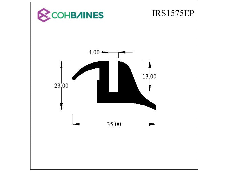 EPDM S SHAPED GLAZING RUBBER    IRS1575EP