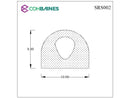 SPONGE RUBBER D SECTION - 10MM X 8MM SRS002