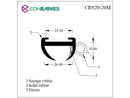 CARAVAN OPENING WINDOW RUBBER FOR 26MM PANEL - 20M COIL CRS20-20M