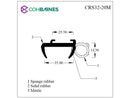 CARAVAN OPENING WINDOW RUBBER FOR 35MM PANEL - 20M COIL CRS32M-20M