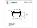 CARAVAN OPENING WINDOW RUBBER FOR 30MM PANEL - 20M COIL CRS33M-20M