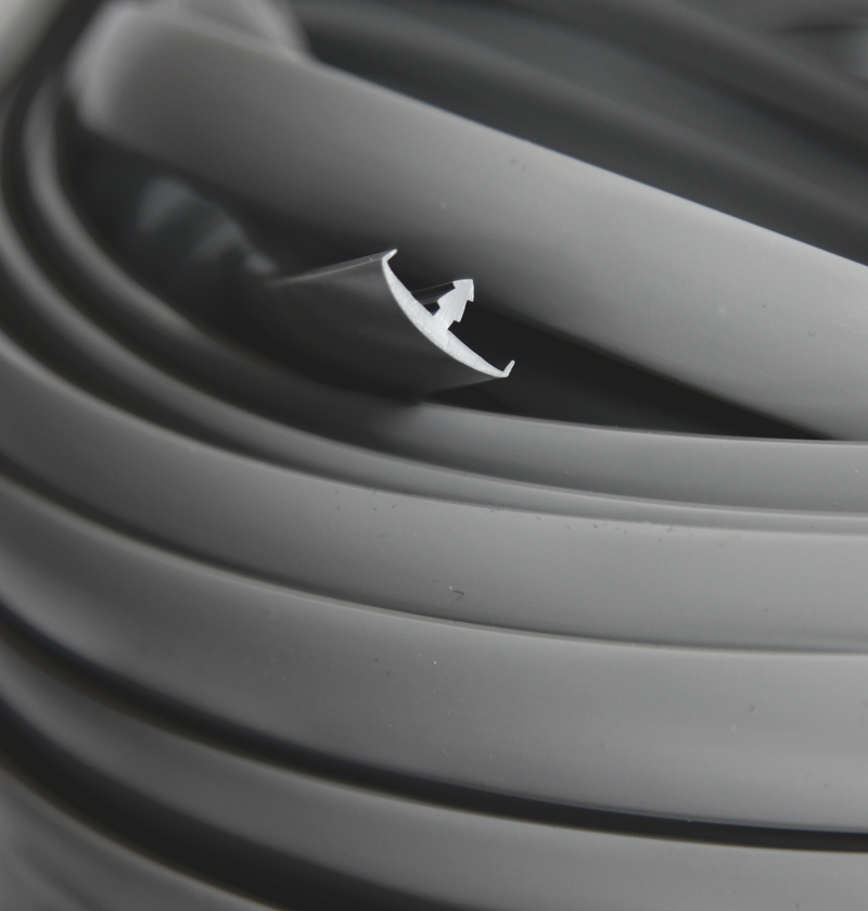 5 Meters Black 15mm Double Lipped T Trim – Snap-On Edging For Furniture & Campers