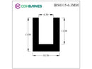 U CHANNEL -6.3MM X  11MM INSIDE NEOPRENE IRS0315-6.3N