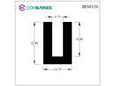 U CHANNEL - 5MM X 19MM INSIDE IRS0320