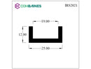 U CHANNEL 25MM WIDE X 12MM HIGH IRS2021