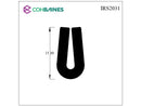 RUBBER U CHANNEL 1MM TO 2MM PANEL X 15MM HIGH IRS2031