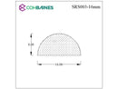 SPONGE SECTION HALF ROUND - 16MM X 8MM SRS003-16MM