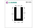 U CHANNEL - 3MM X 8MM INSIDE 1.5MM WALL IRS0496EP