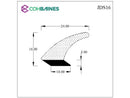 E TYPE DOOR SILL RUBBER SEAL JDS16