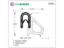 FLEXIBLE SELF GRIP RUBBER - SIDE SEAL - 1.6MM TO 3MM PANELS DX81