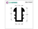 EPDM CHANNEL WITH OUTER SIDE GRIPS     IRS1596EP
